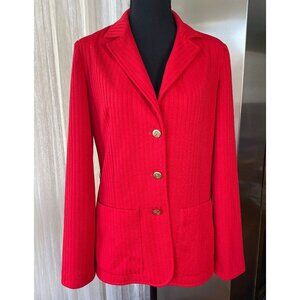 Vintage 1980s blazer, red jacket, secretary grannycore, Hobnobber, NOS